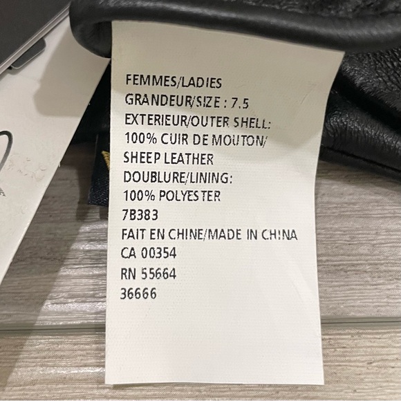 🇨🇦NWT AUCLAIR Ladies' Kate Sheepskin Gloves with Soft Lining Size 7.5 Black - Picture 10 of 15